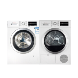 BOSCH 博世 4系 洗烘套装 WAP282602W滚筒洗衣机10kg WTG864000W烘干机8kg 白色