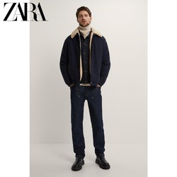 ZARA 00706405401 男士抓绒拼接夹克外套 