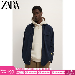 ZARA  男装 冬季连帽工装款衬衫式夹克外套 04087425400