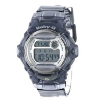 CASIO 卡西欧 BG169R-8 42.6 mm 女士电子手表 灰盘 灰色树脂表带 圆形