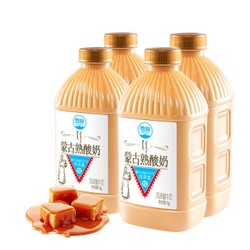 兰格格 雪原蒙古熟酸奶 炭烧酸奶 1KG*4桶  *2件