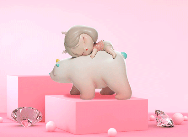 白夜童话新品绮梦暖熊lite创意艺术小摆件可爱礼品温暖治愈系