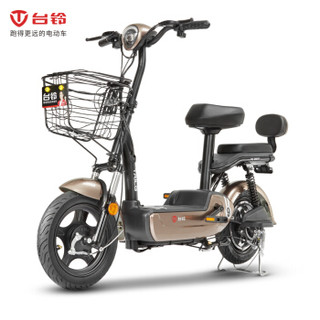 台铃（TAILG）新国标电动车48v小型电动自行车GS9男女踏板代步外卖电瓶车 珊瑚红（电池可取）