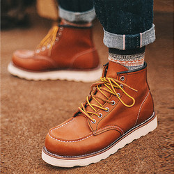 【預付定金】【日本直郵】Red Wing 紅翼875 美產皮革戶外復古固特異短靴美式復古經典高幫系帶工裝靴875