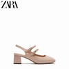 ZARA 12857610111 亚洲限定 女士粉红色人造珍珠搭扣高跟鞋
