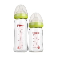 88VIP：Pigeon贝亲 婴儿宽口玻璃奶瓶套装 160ml+240ml