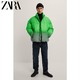 ZARA 03427307500 男士反光拼接棉服夹克