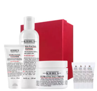 Kiehl\'s 科颜氏 高保湿系列护肤套装 7件套(洁面150ml+爽肤水250ml+高保湿霜50ml+精华5ml*4)