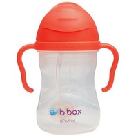 b.box  婴儿童吸管水杯 240ml 荧光西瓜红 