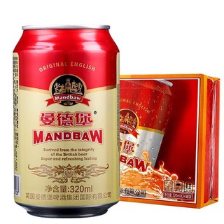 曼德堡 红罐 啤酒 320ml*24听