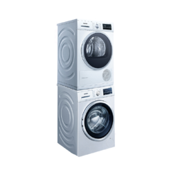 SIEMENS 西门子 洗烘套装 WM14P2602W 滚筒洗衣机 10kg 白   WT47W5601W 烘干机 9kg 白