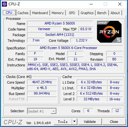 6个字母、两个标点｜AMD Ryzen 锐龙5 5600X CPU处理器 6核心12线程 3.7GHz