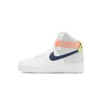 NIKE 耐克 Air Force 1 HIGH 运动板鞋 334031-117 白色/藏青色/晨光子色/微黄绿/浅深红/白色