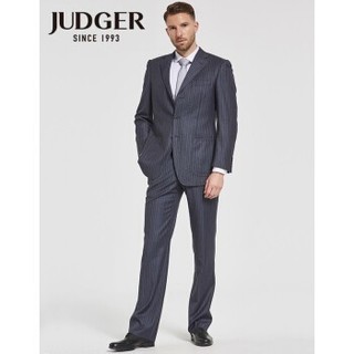 JUDGER 庄吉 男士条纹羊毛平驳领开衩西服上衣XZ044A2167043/XZ010A2167043 180/50A