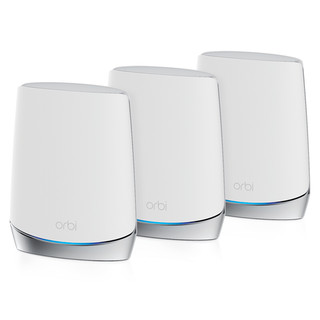 NETGEAR 美国网件 Orbi奥秘系列 Orbi RBK753 三频4200M 千兆Mesh无线分布式路由器 Wi-Fi 6 一母两子装 白色