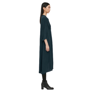 UNIQLO 优衣库 女士蝴蝶结领七分袖长款连衣裙430967