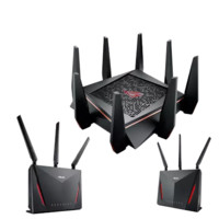 ROG 玩家国度 GT-AC5300 三频5300M 千兆路由器 WiFi 5 黑色+RT-AC86U+RT-AC86U 路由器套包