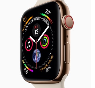 Apple 苹果 Watch系列 Watch Series 4 GPS+蜂窝款 智能手表 40mm 金色 粉砂色硅胶表带  16GB（ECG、GPS、北斗、扬声器、温度计）