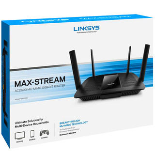 LINKSYS 领势 EA8500-AH 双频2600M 千兆Mesh无线路由器 Wi-Fi 5（802.11ac）黑色