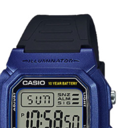 CASIO 卡西欧 STANDARD系列 W-800HM-2A 35.7mm 男士电子手表 灰盘 黑色树脂表带 方形