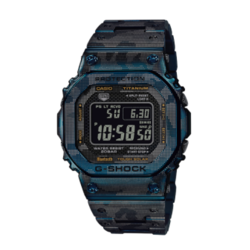 CASIO 卡西欧 G-SHOCK 金属蓝色迷彩系列 GMW-B5000TCF-2 男士运动手表