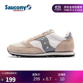Saucony索康尼2020新品Jazz Low Pro复古跑鞋休闲鞋女鞋S1866 白灰-303 38.5