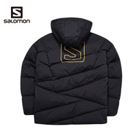 萨洛蒙（Salomon）男女款 户外运动连帽防风防泼水保暖轻量羽绒服 PUFFDOWN JKT 黑色 201022 L