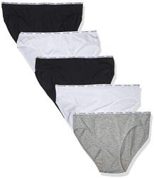 CALVIN KLEIN Cotton Stretch 女士弹力棉质内裤 5条装 黑白灰 S