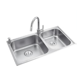 省1元 不锈钢水槽 Moen 摩恩304不锈钢水槽双槽 精铜龙头80 45cm 什么值得买 省1元 不锈钢水槽 Moen 摩恩304不锈钢水槽双槽 精铜龙头80 45cm 什么值得买