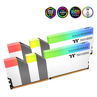 Tt（Thermaltake）ToughRam RGB DDR4 4000 16GB(8Gx2)套装 白色台式机内存灯条（ 电竞/软件控制/联动主板）