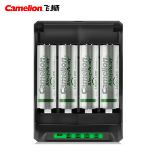 飞狮（Camelion) 四槽LCD智能液晶显示快速充电套装(4节5号1000毫安时充电电池）玩具/遥控器/体重秤/鼠标 *7件
