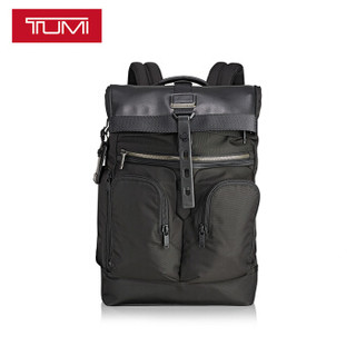 TUMI 途明 Alpha Bravo系列 拉链男士双肩背包 黑色 中号