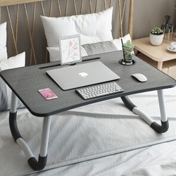 学生宿舍神器懒人床上桌可折叠笔记本电脑桌床上书桌方便小桌子 W防滑脚+卡槽+杯托