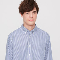 UNIQLO 425096 男装优质长绒棉条纹衬衫