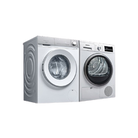 SIEMENS 西门子 洗烘套装 轻颜系列  WG54B2X00W 滚筒洗衣机 10kg 白色 + WT46G4000W 烘干机 8kg  银色