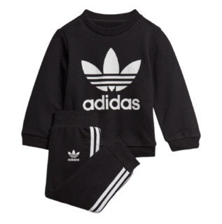 adidas Originals  I TRF CREW 女童运动套装 CE1974 黑色/白 73cm