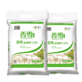 88VIP：香雪 富强粉中筋面粉家用小麦粉面条食用饺子包子馒头面粉5kg*2包