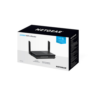 NETGEAR 美国网件 RAX20 AX1800 双频1800M 企业级千兆无线路由器 Wi-Fi 6 单个装 黑色