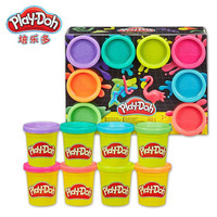 Play-Doh 培乐多 彩泥橡皮泥 霓虹8色罐装彩泥(448g) E5063 *7件