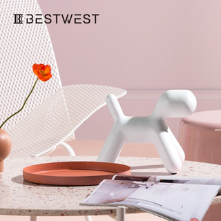BEST WEST 斑点狗创意摆件设计师客厅抽象装饰品卧室儿童房小摆设
