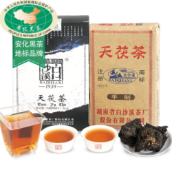 白沙溪 官方旗舰店 安化黑茶天茯茶金花茯砖茶湖南老字号天尖原料 当年茶