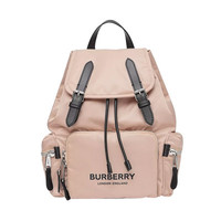 BURBERRY 博柏利 女士Logo印花抽绳双肩包 中号