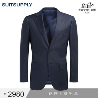 Suitsupply-Lazio藏青色S110支羊毛平纹商务休闲男士西装上衣