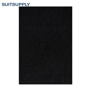 Suitsupply-Lazio黑色棉平纹修身男士礼服西装三件套