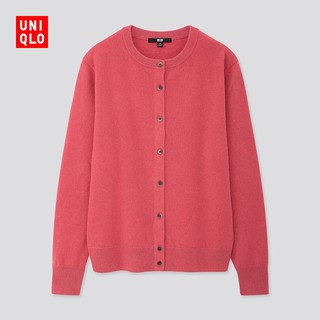 UNIQLO 优衣库 418678 女士圆领长袖羊绒开衫