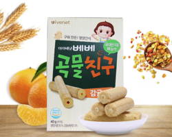 ivenet 艾唯倪  贝贝夹心糙米饼磨牙棒 柑橘味 40g