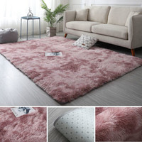 移动专享：Tianming 天鸣 北欧长毛绒地毯 藕粉色 40*60cm