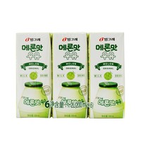 88VIP：Binggrae 宾格瑞 韩国风味牛奶哈密瓜牛奶饮料 200ml*6瓶 *9件