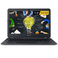 acer 宏碁 墨舞系列 墨舞 B117 11.6英寸 笔记本电脑 赛扬N3160 4GB 500GB HDD 核显 黑色