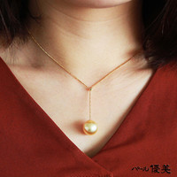 历史低价：PearlYuumi 優美 南洋珍珠18K金项链 13mm